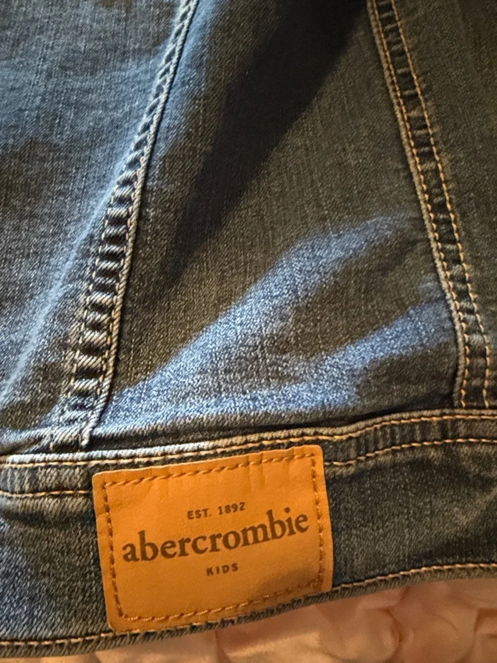 abercrombie kids Blue Denim Jean Jacket size 7/8